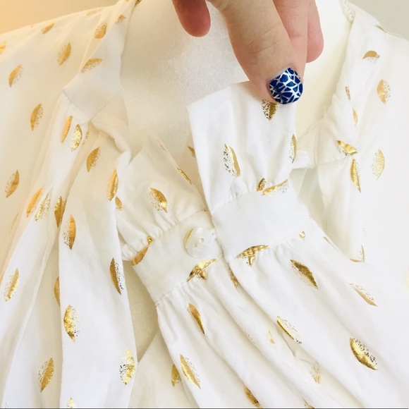 Monarc Anthropologie gallerist gold foil top - Picture 4 of 8